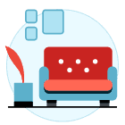 Comfortable modern waiting area with stylish furniture and calming decor at Shrinika Derma Care clinic.